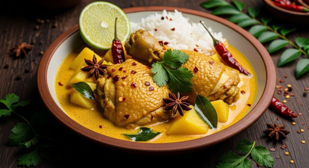 kurczak curry z mleczkiem kokosowym